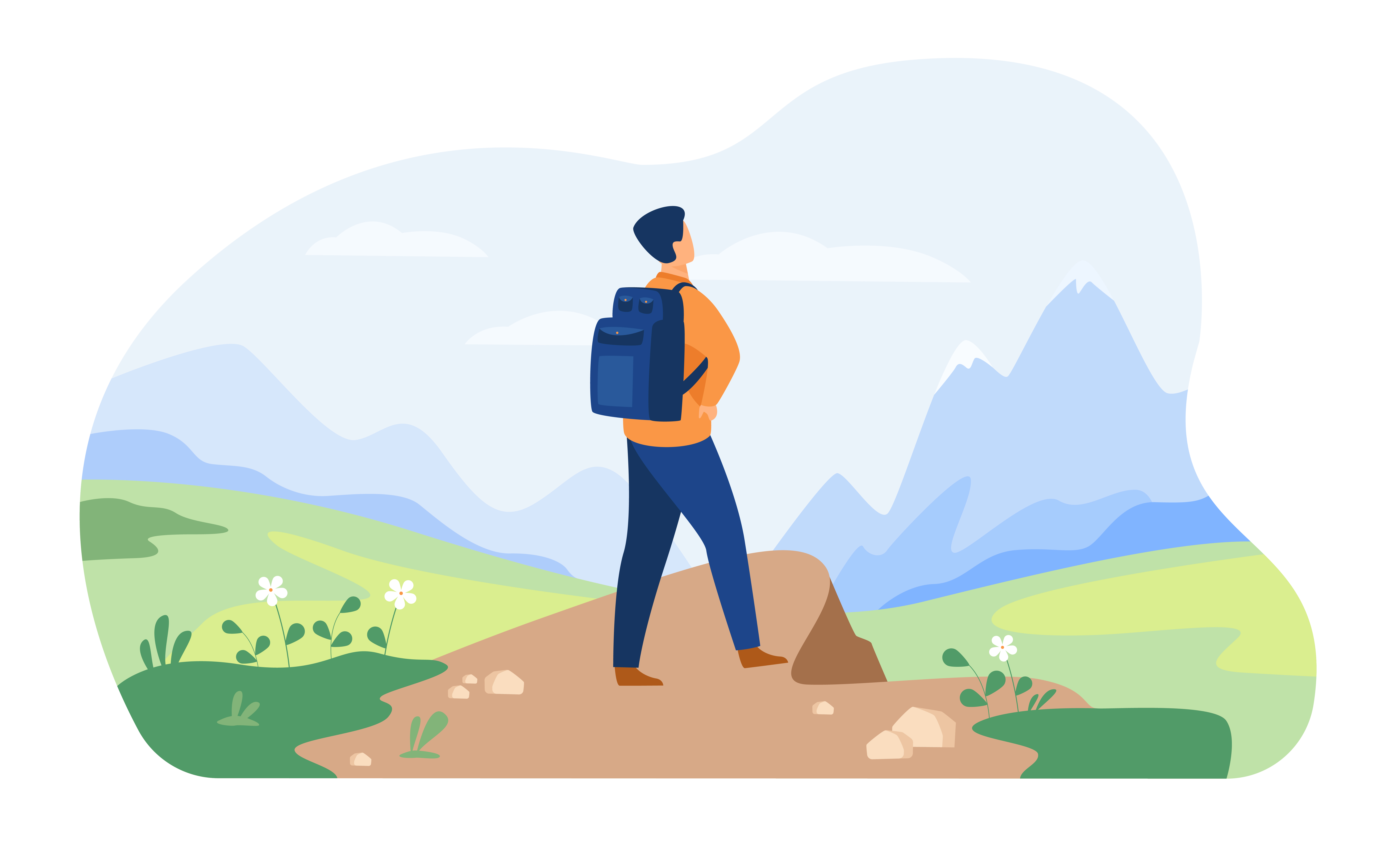 boy on adventure illustration